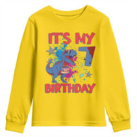 Dino Spider Its My 7th Birthday Youth Sweatshirt Dinosaur Gift For Boys