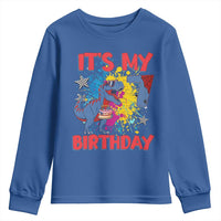 Dino Spider Its My 7th Birthday Youth Sweatshirt Dinosaur Gift For Boys
