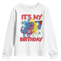 Dino Spider Its My 7th Birthday Youth Sweatshirt Dinosaur Gift For Boys