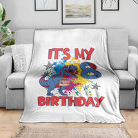 Dino Spider Its My 8th Birthday Throw Blanket Dinosaur Gift For Boys