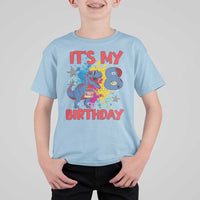 Dino Spider Its My 8th Birthday T Shirt For Kid Dinosaur Gift For Boys