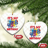 Dino Spider Its My 8th Birthday Ceramic Ornament Dinosaur Gift For Boys
