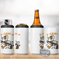 F Caw F Goose With Gun 4 in 1 Can Cooler Tumbler Funny Rebellious Gift - Wonder Print Shop