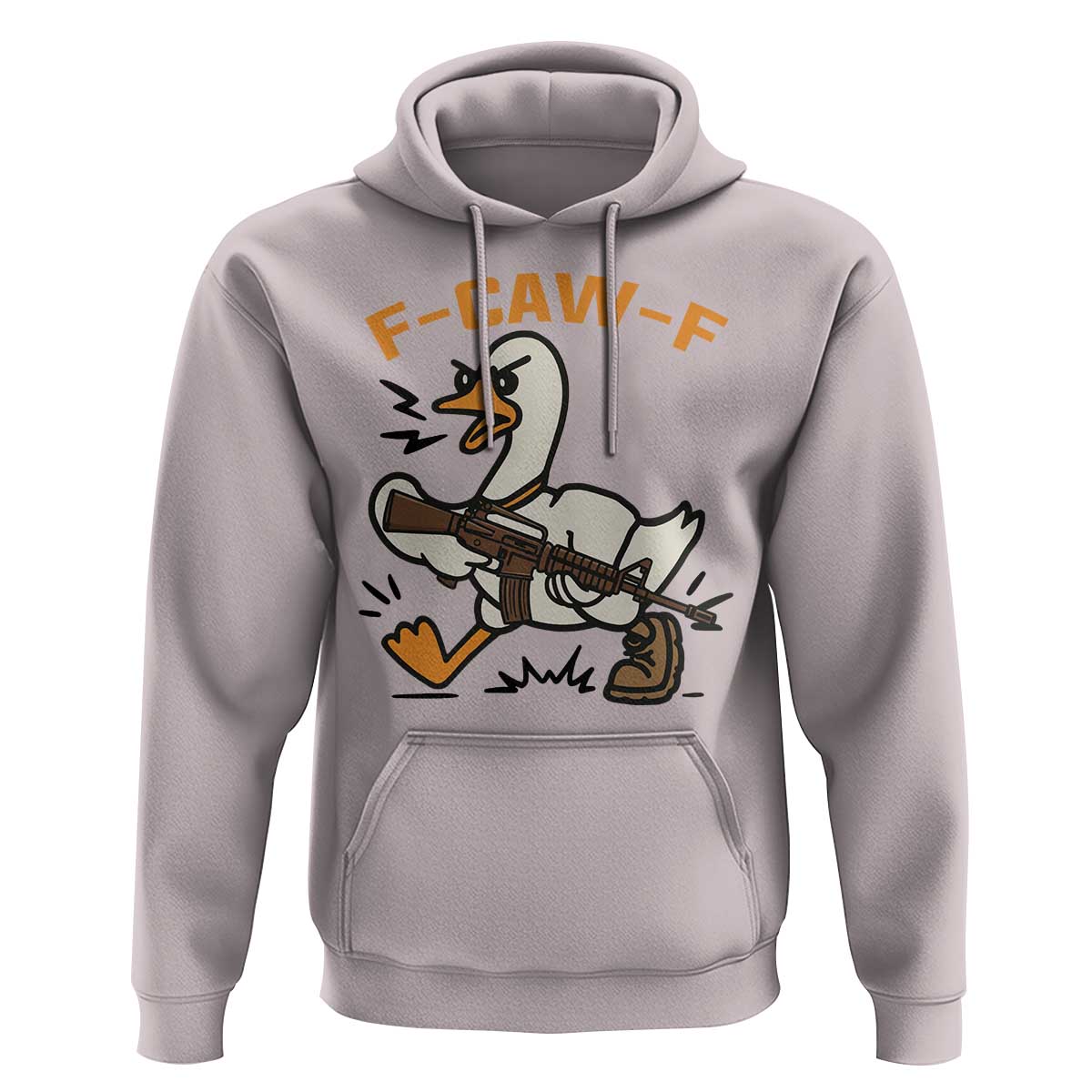 F Caw F Goose With Gun Hoodie Funny Rebellious Gift - Wonder Print Shop