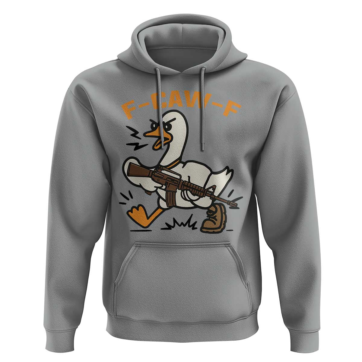F Caw F Goose With Gun Hoodie Funny Rebellious Gift - Wonder Print Shop