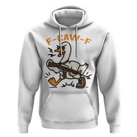 F Caw F Goose With Gun Hoodie Funny Rebellious Gift - Wonder Print Shop