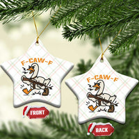 F Caw F Goose With Gun Ceramic Ornament Funny Rebellious Gift - Wonder Print Shop