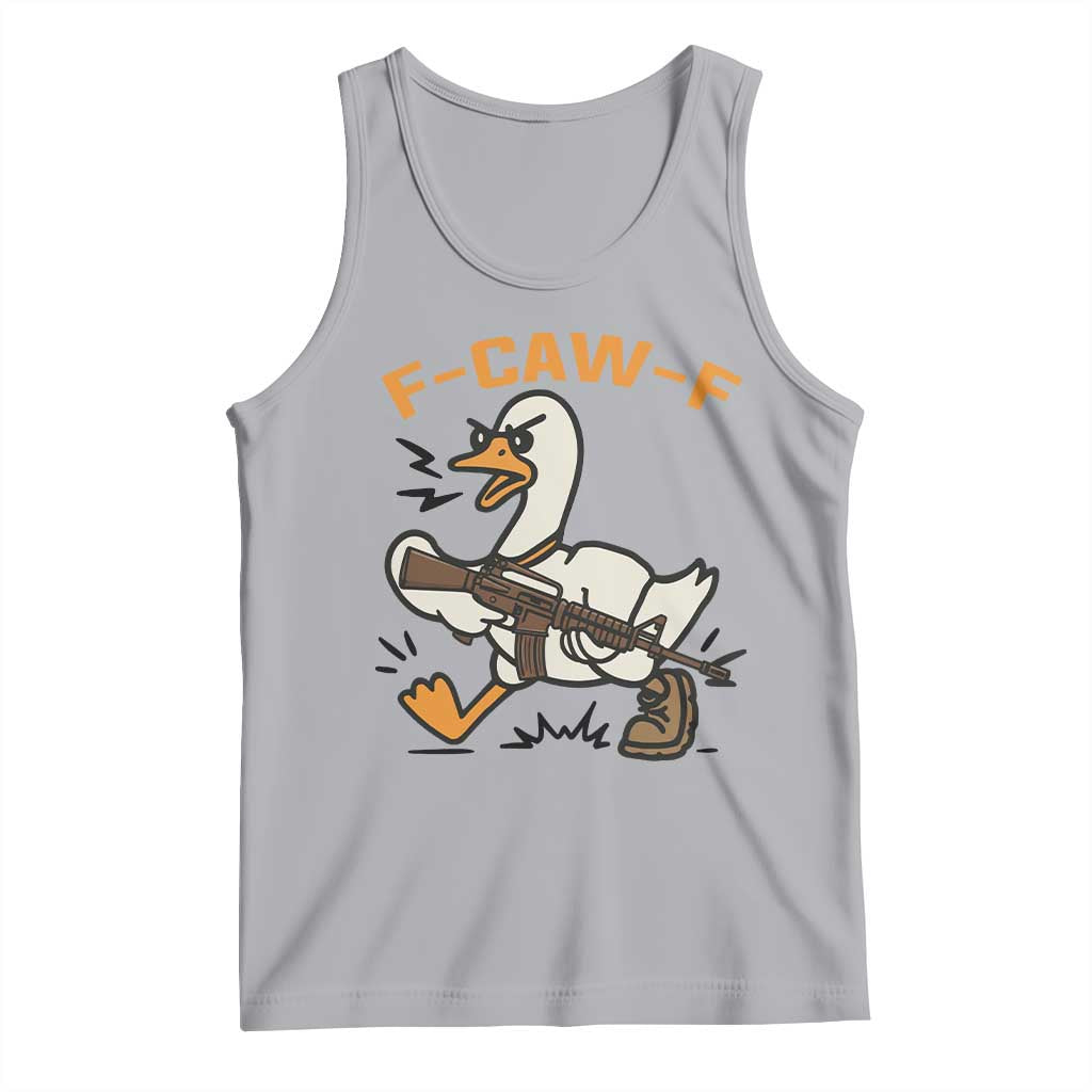 F Caw F Goose With Gun Tank Top Funny Rebellious Gift - Wonder Print Shop