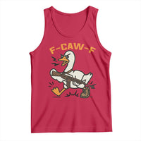 F Caw F Goose With Gun Tank Top Funny Rebellious Gift - Wonder Print Shop