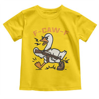F Caw F Goose With Gun Toddler T Shirt Funny Rebellious Gift - Wonder Print Shop