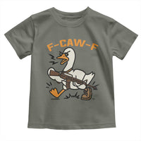 F Caw F Goose With Gun Toddler T Shirt Funny Rebellious Gift - Wonder Print Shop