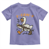 F Caw F Goose With Gun Toddler T Shirt Funny Rebellious Gift - Wonder Print Shop