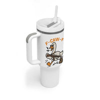 F Caw F Goose With Gun Tumbler With Handle Funny Rebellious Gift - Wonder Print Shop