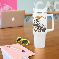 F Caw F Goose With Gun Tumbler With Handle Funny Rebellious Gift - Wonder Print Shop
