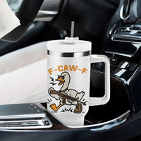 F Caw F Goose With Gun Tumbler With Handle Funny Rebellious Gift - Wonder Print Shop