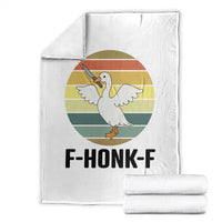 F Honk F Goose With Knife Throw Blanket Funny Chaotic Meme Gift - Wonder Print Shop