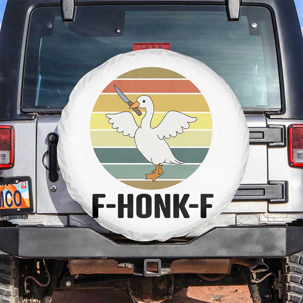 F Honk F Goose With Knife Spare Tire Cover Funny Chaotic Meme Gift - Wonder Print Shop