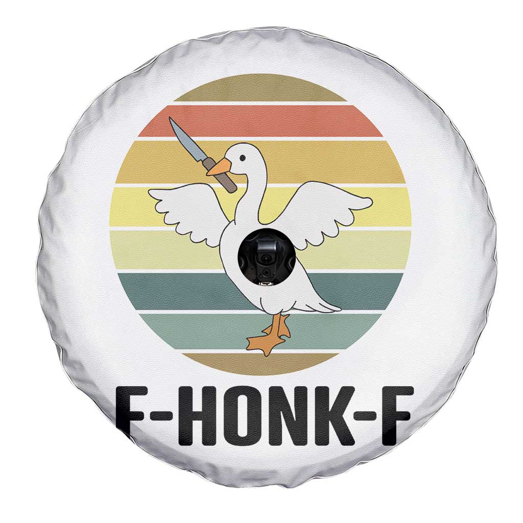 F Honk F Goose With Knife Spare Tire Cover Funny Chaotic Meme Gift - Wonder Print Shop