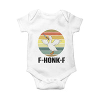 F Honk F Goose With Knife Baby Onesie Funny Chaotic Meme Gift - Wonder Print Shop