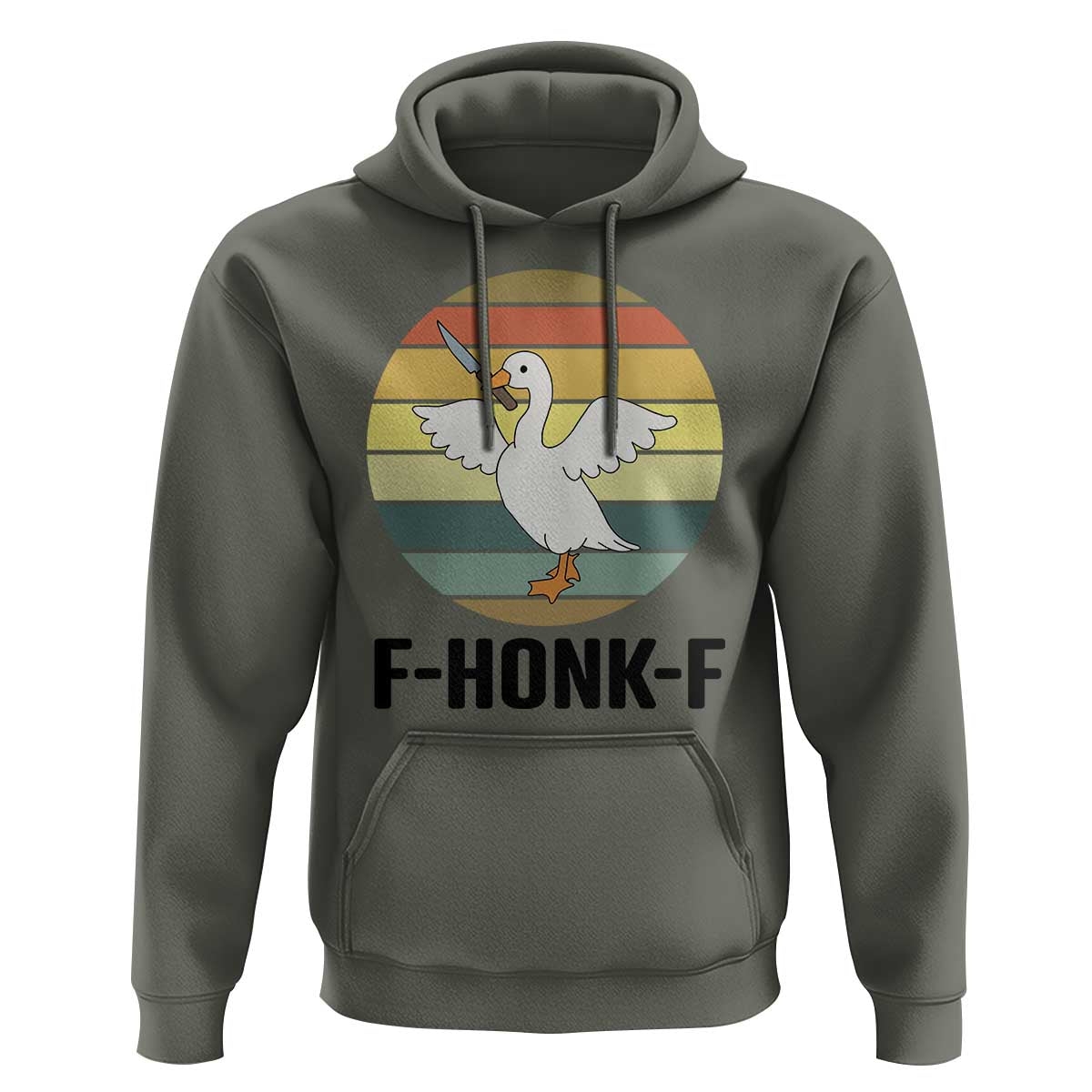 F Honk F Goose With Knife Hoodie Funny Chaotic Meme Gift - Wonder Print Shop