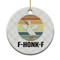 F Honk F Goose With Knife Ceramic Ornament Funny Chaotic Meme Gift - Wonder Print Shop
