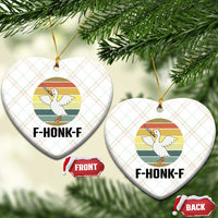 F Honk F Goose With Knife Ceramic Ornament Funny Chaotic Meme Gift - Wonder Print Shop
