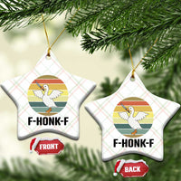 F Honk F Goose With Knife Ceramic Ornament Funny Chaotic Meme Gift - Wonder Print Shop