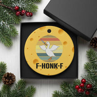 F Honk F Goose With Knife Ceramic Ornament Funny Chaotic Meme Gift - Wonder Print Shop