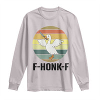 F Honk F Goose With Knife Long Sleeve Shirt Funny Chaotic Meme Gift - Wonder Print Shop
