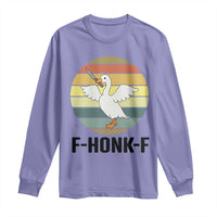 F Honk F Goose With Knife Long Sleeve Shirt Funny Chaotic Meme Gift - Wonder Print Shop