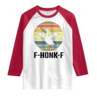 F Honk F Goose With Knife Raglan Shirt Funny Chaotic Meme Gift - Wonder Print Shop