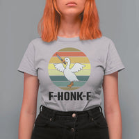F Honk F Goose With Knife T Shirt For Women Funny Chaotic Meme Gift - Wonder Print Shop