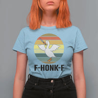 F Honk F Goose With Knife T Shirt For Women Funny Chaotic Meme Gift - Wonder Print Shop