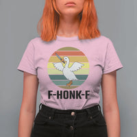 F Honk F Goose With Knife T Shirt For Women Funny Chaotic Meme Gift - Wonder Print Shop