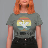 F Honk F Goose With Knife T Shirt For Women Funny Chaotic Meme Gift - Wonder Print Shop