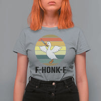 F Honk F Goose With Knife T Shirt For Women Funny Chaotic Meme Gift - Wonder Print Shop