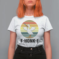 F Honk F Goose With Knife T Shirt For Women Funny Chaotic Meme Gift - Wonder Print Shop