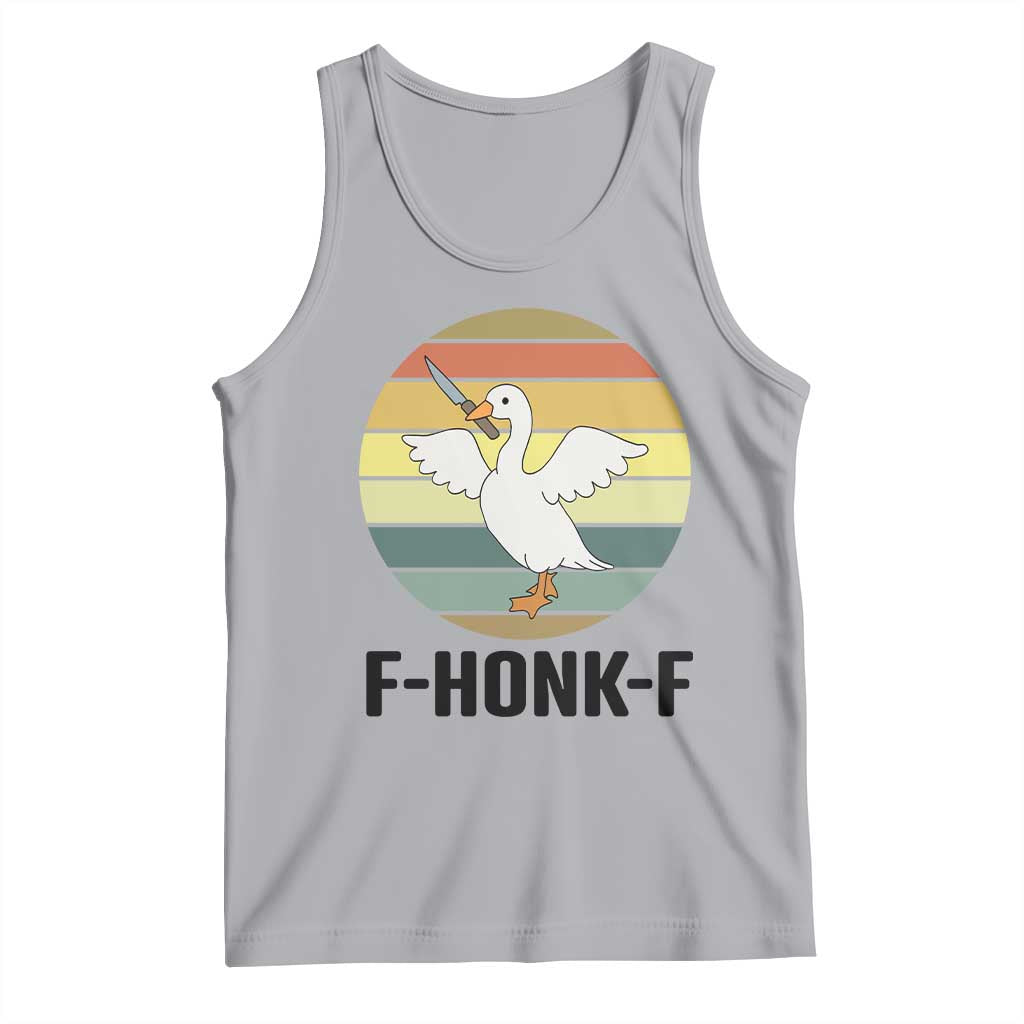 F Honk F Goose With Knife Tank Top Funny Chaotic Meme Gift - Wonder Print Shop