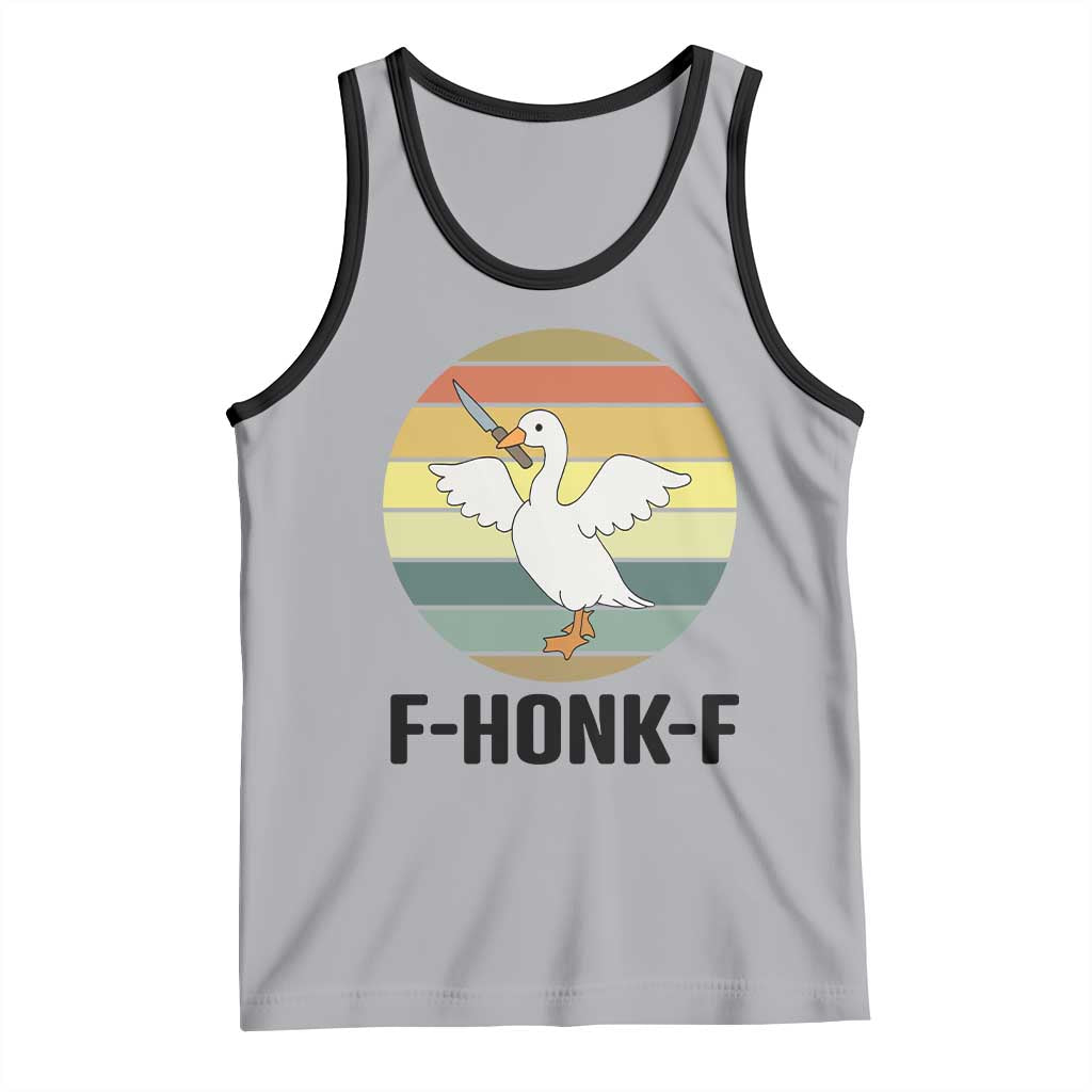 F Honk F Goose With Knife Tank Top Funny Chaotic Meme Gift - Wonder Print Shop