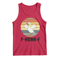 F Honk F Goose With Knife Tank Top Funny Chaotic Meme Gift - Wonder Print Shop