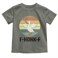 F Honk F Goose With Knife Toddler T Shirt Funny Chaotic Meme Gift - Wonder Print Shop