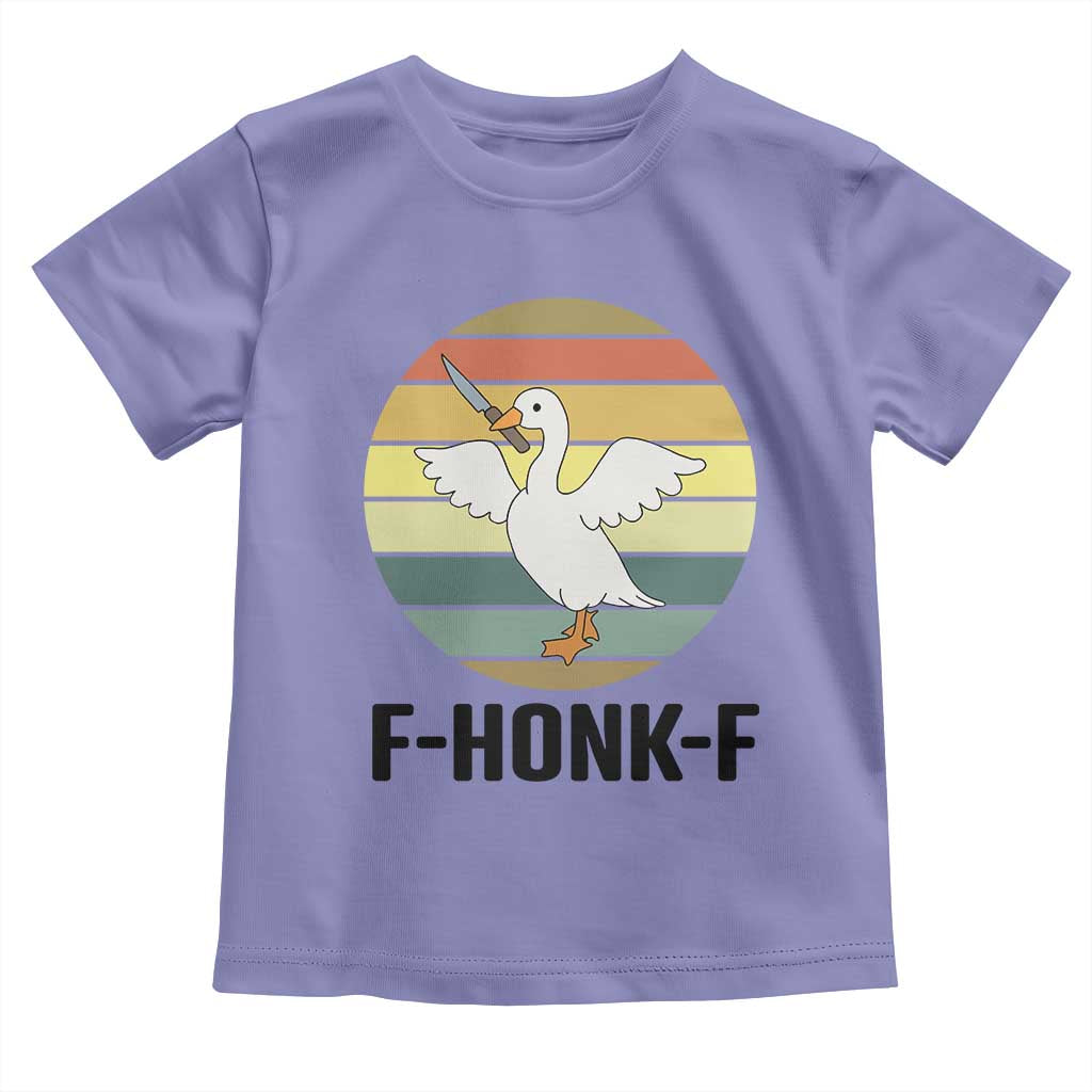 F Honk F Goose With Knife Toddler T Shirt Funny Chaotic Meme Gift - Wonder Print Shop