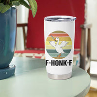 F Honk F Goose With Knife Tumbler Cup Funny Chaotic Meme Gift - Wonder Print Shop