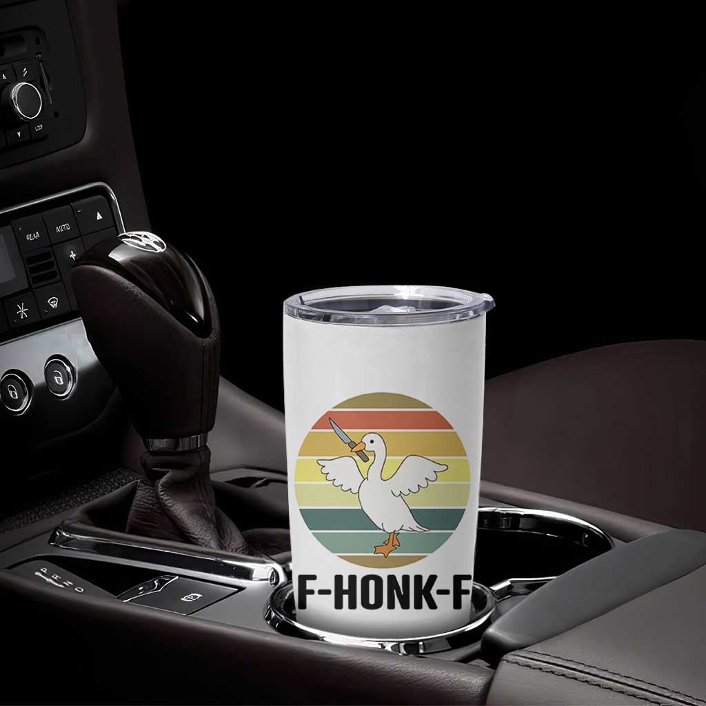 F Honk F Goose With Knife Tumbler Cup Funny Chaotic Meme Gift - Wonder Print Shop