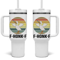 F Honk F Goose With Knife Tumbler With Handle Funny Chaotic Meme Gift - Wonder Print Shop