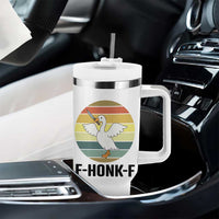 F Honk F Goose With Knife Tumbler With Handle Funny Chaotic Meme Gift - Wonder Print Shop