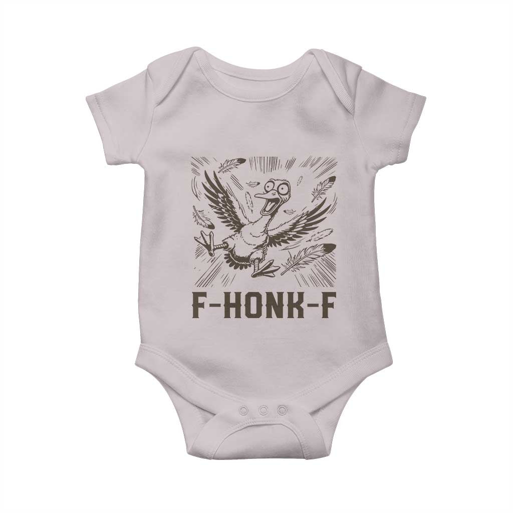 F Honk F Goose Lover Baby Onesie Funny Silly Chaotic Gift - Wonder Print Shop
