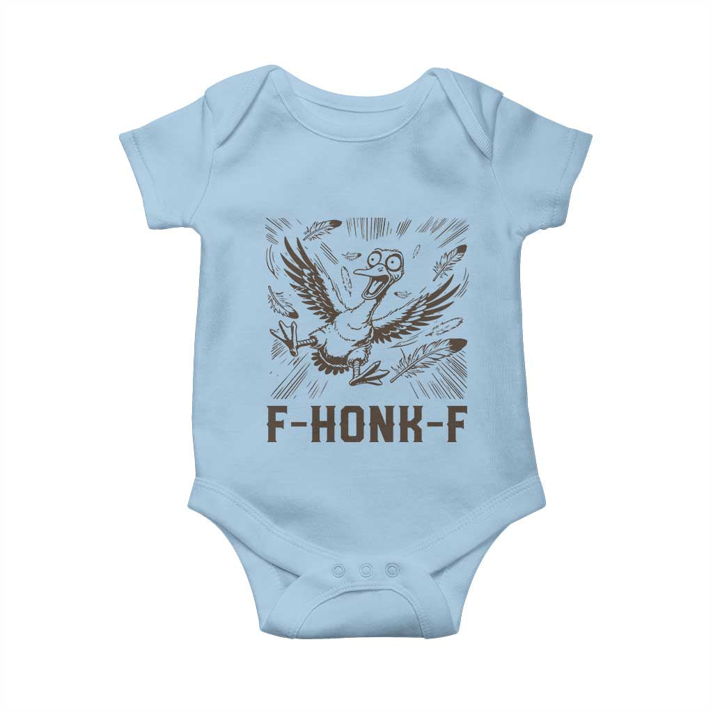 F Honk F Goose Lover Baby Onesie Funny Silly Chaotic Gift - Wonder Print Shop