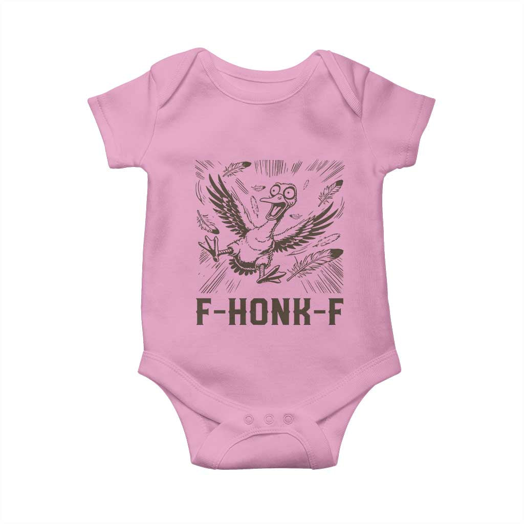 F Honk F Goose Lover Baby Onesie Funny Silly Chaotic Gift - Wonder Print Shop