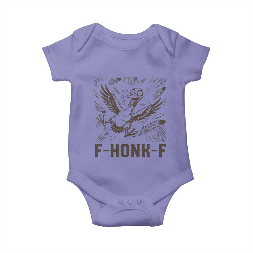 F Honk F Goose Lover Baby Onesie Funny Silly Chaotic Gift - Wonder Print Shop